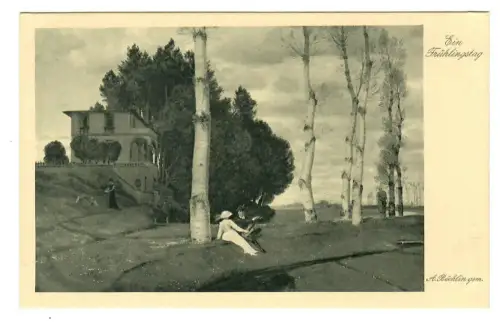 Künstler AK Böcklin gem.: Ein Frühlingstag, Wiechmann - 30400