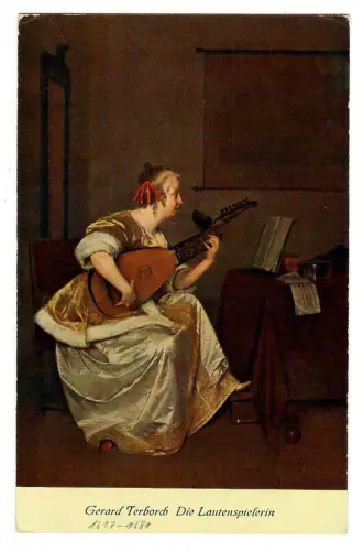 Künstler AK Gerard Terborch: Die Lautenspielerin, 30624