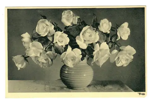 AK Rosen, Strauß in einer Vase, Popp Verlag, 11898