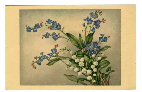 AK Vergissmeinnicht und Maiglöckchen Strauß, 11900