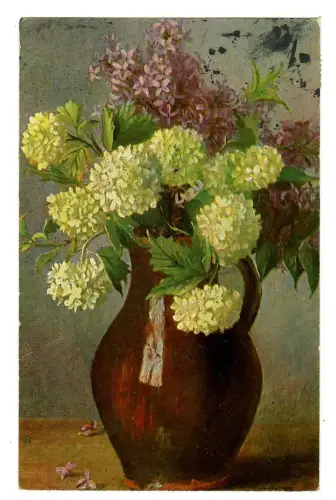 AK Flieder, Strauß in Vase, 11903