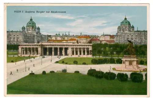 AK Wien - äusseres Burgtor mit Staatsmuseum - 10311