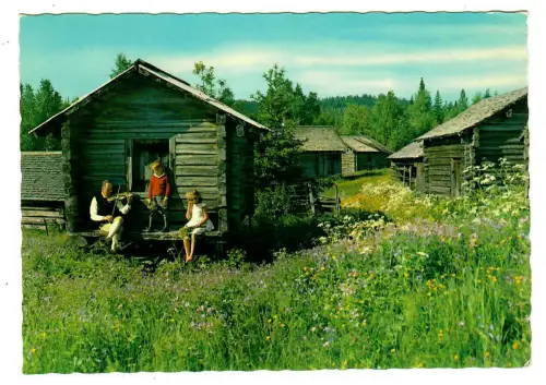 AK Darlana, Schweden, Sonntag auf der Weide, 10250