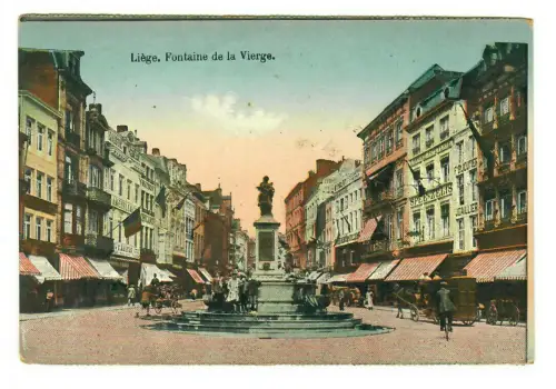 AK Liège (Lüttich) - Fontaine de la Vierge - Belgien 1. WK 1918, 101123