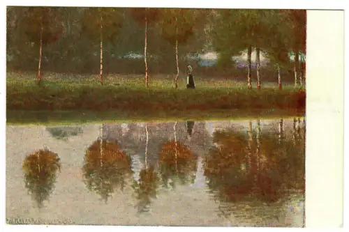 Künstler AK Paul Wilhelm Keller: Am Waldbach "Jugend" Postkarte , 30262