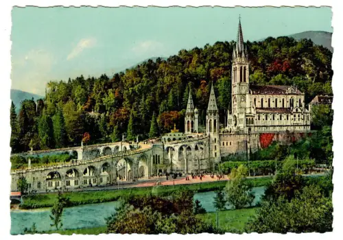AK Lourdes, la Basilique et leCalvaire, 10690
