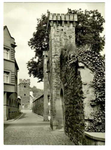 AK Obernburg a. Main, unteres Tor mit Blick zum Hexenturm, 11000
