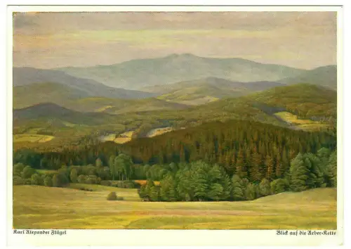 Künstler AK Karl Alexander Flügel: Blick auf die Arber-Kette, Wiechmann, 30163