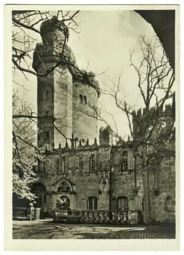 AK Kassel Wilhelmshöhe, Löwenburg, Burghof, 11344