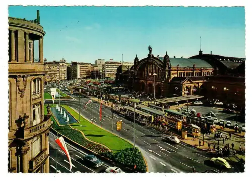 AK Frankfurt Main, Hauptbahnhof, Straßenbahn, 10225