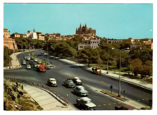 AK Palma Mallorca, Teilansicht mit Kathedrale, 10960
