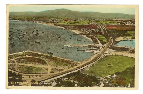 AK Gibraltar: Road to Spain , Straße nach Spanien, 10292
