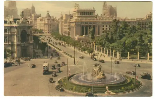 AK Madrid, La Cibeles y Calle Alcala, 10966