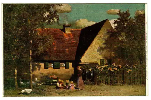 Künstler AK Glück im Winkel "Jugend" Postkarte Keller-Reutlingen -30260