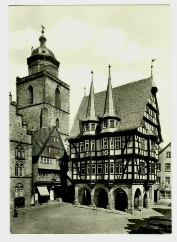 AK Alsfeld, Rathaus mit Kirche,1950er Jahre, 10241