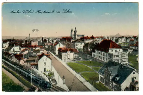 AK Landau, Pfalz, Hauptansicht von Süden, 10592