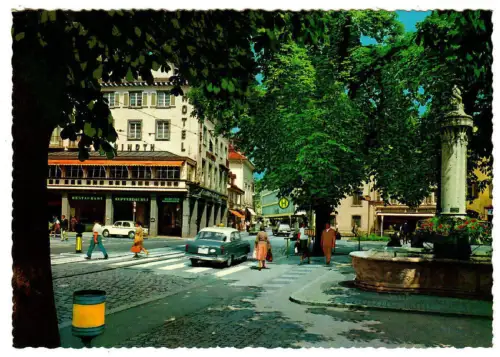 AK Lörrach - Marktplatz mit Oldtimer - 1950er Jahre , 10379