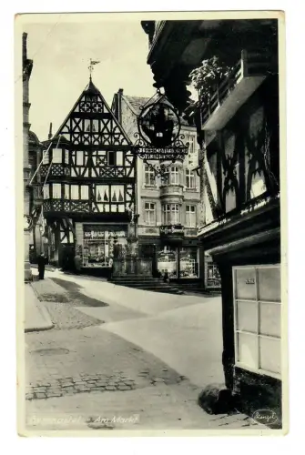 AK Bernkastel-Kues, Am Markt, Fachwerkhäuser, 11023