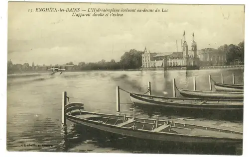 AK Enghien les Bains, L`Hydroeroplane evoluant au-dessus du Lac, 11139