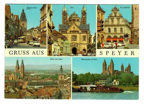 AK Speyer Dom Rheinpartie Stadtzentrum, 10222