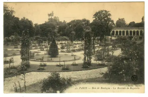 AK Paris, Bois de Boulogne, La Rosarie de Bagatelle, 11140