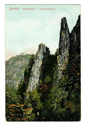 AK Thale, Brocken, Bodetal, Hirschgrund Hexentanzplatz , 11483