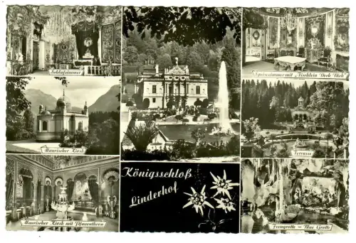 AK Ettal, Königsschloß Linderhof, 10722