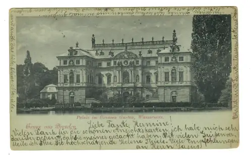 AK Dresden, Palais im großen Garten , 11419