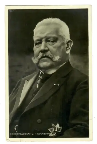 AK Reichspräsident von Hindenburg, Porträt, 11961