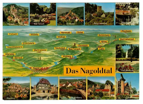 AK Nagoldtal, Landkarte, Mehrbildkarte, 11034