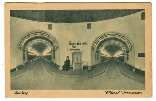 AK Hamburg, Elbtunnel Innenansicht, 11179