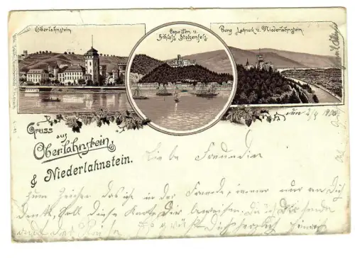 AK Oberlahnstein & Niederlahnstein, Schloß Stolzemfels, Burg Lahneck 11321