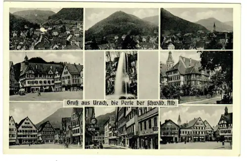 AK Bad Urach, Mehrbildkarte, 10810