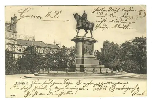AK Elberfeld, Kaiser-Wilhelm-Denkmal, 11944