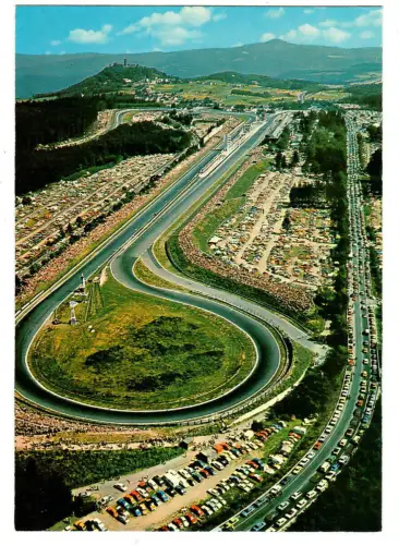 AK Nürburgring, Südkehre mit Start und Ziel, Fliegeraufnahme, 10992