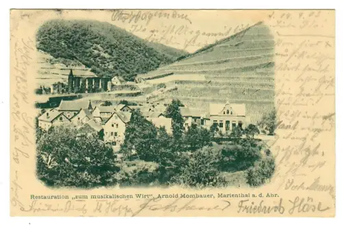 AK Marienthal, Restauration "zum musikalischen Wirt" Arnold Mombauer, 11218