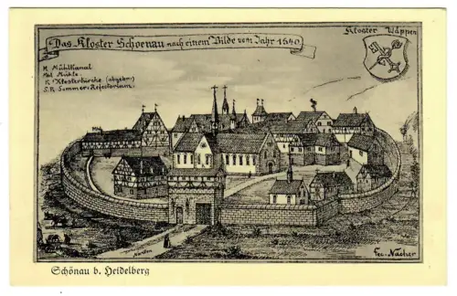 AK Schönau,  Kloster, nach einem Bilde vom Jahr 1540, 10634