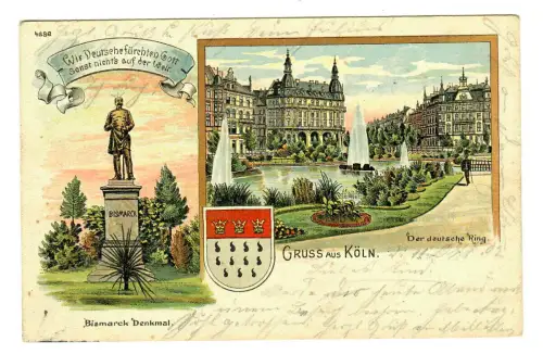 AK Köln, Bismarck Denkmal, Gruß aus Köln, 11469