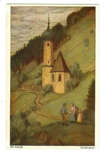 Künstler AK Matthäus Schiestl: Bergkirchlein , Wiechmann - 30401