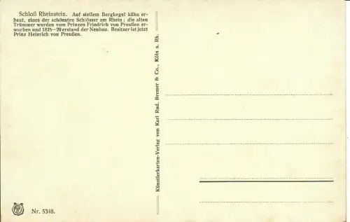 AK Trechtingshausen, Schloß Rheinstein, 11054