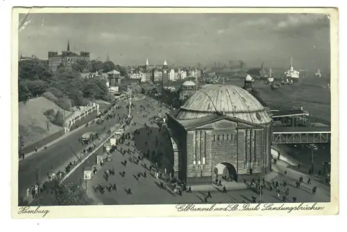 AK Hamburg, Elbtunnel und St. Pauli Landungsbrücken, 11171
