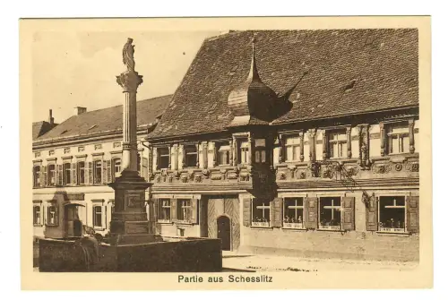 AK Schesslitz, Dillighaus mit Brunnen, 11375