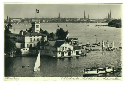 AK Hamburg - Uhlenhorster Fährhaus und Aussenalster, 10141
