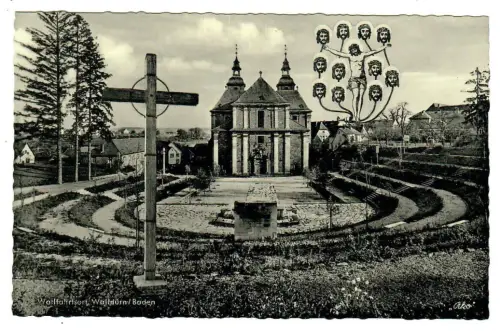 AK Walldürn, Wallfahrtsplatz mit Basilika, 10657