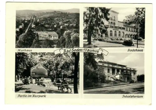 AK Bad Soden i. Taunus, Kurhaus, Badehaus, Inhalatorium, 10819