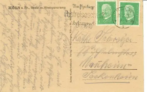 AK Köln Bastei mit Rheinpanorama - 10328