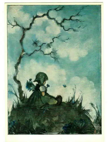 Künstler AK Berta Hummel, Mädchen mit Blumenstrauß, 30026