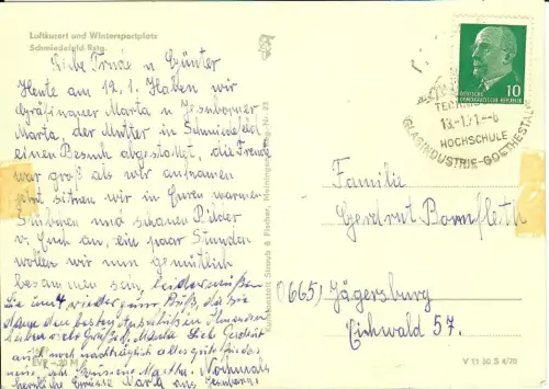 AK Schmiedefeld/ Rennsteig, Teilansicht, 10794