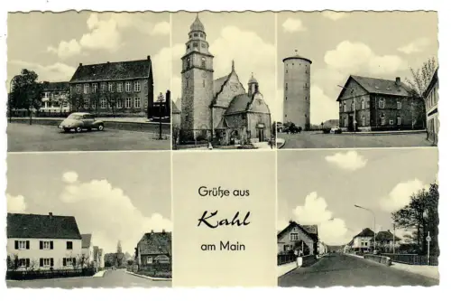 AK Kahl am Main, St. Margareta Kirche, Wasserturm und Rathaus, 11003