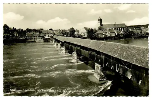 AK Säckingen mit Rheinbrücke aus dem 16. Jahrhundert - 10523